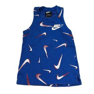 Nike Girls' Sportswear French Terry Printed Tank Top 8-9Y